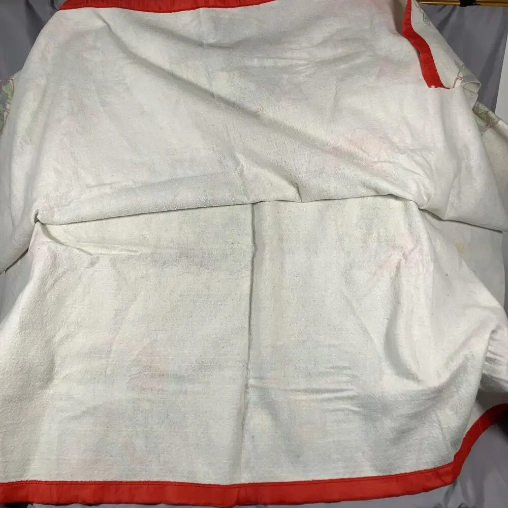 Vintage TMNT Teenage Mutant Ninja Turtles‎ Blanket Throw 86x67 Red Trim Made USA